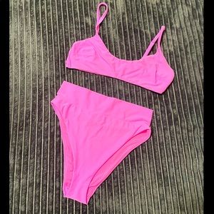 Aerie hot pink high waisted bikini